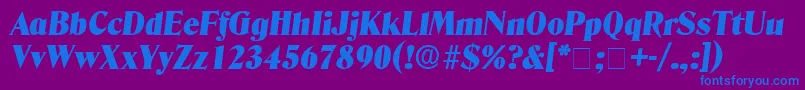 KazanDisplaySsiItalic Font – Blue Fonts on Purple Background