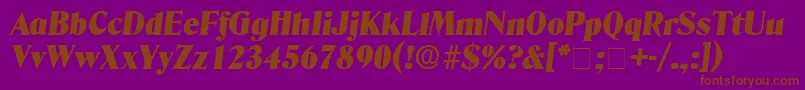 KazanDisplaySsiItalic Font – Brown Fonts on Purple Background