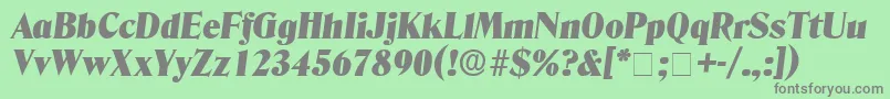 KazanDisplaySsiItalic Font – Gray Fonts on Green Background