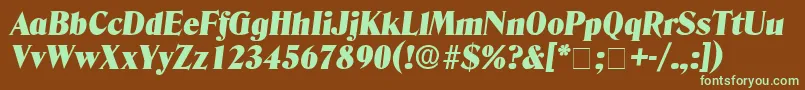 KazanDisplaySsiItalic Font – Green Fonts on Brown Background