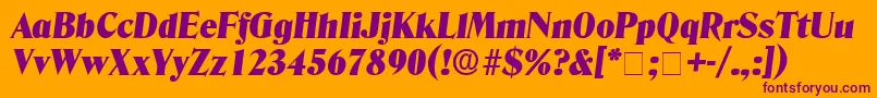 KazanDisplaySsiItalic Font – Purple Fonts on Orange Background