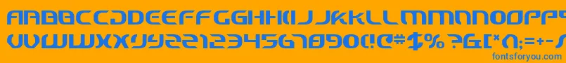 Starcv2 Font – Blue Fonts on Orange Background