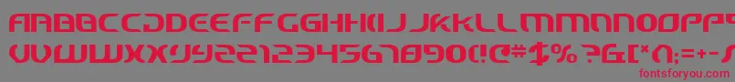 フォントStarcv2 – 赤い文字の灰色の背景