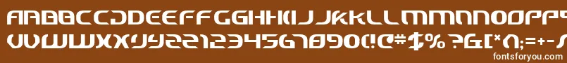 フォントStarcv2 – 茶色の背景に白い文字