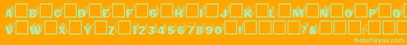 Salter ffy Font – Green Fonts on Orange Background