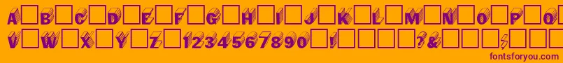 Salter ffy Font – Purple Fonts on Orange Background