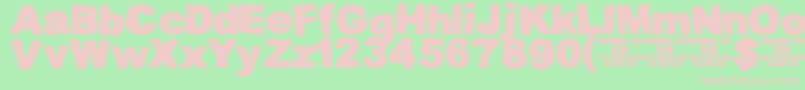MuddytractordemoKcfonts Font – Pink Fonts on Green Background