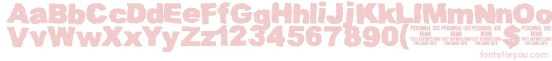 Czcionka MuddytractordemoKcfonts – różowe czcionki