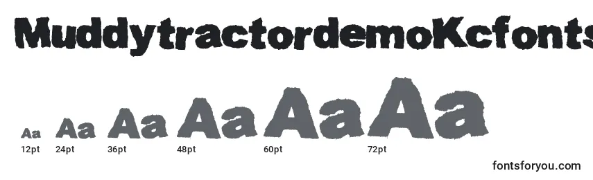 MuddytractordemoKcfonts Font Sizes