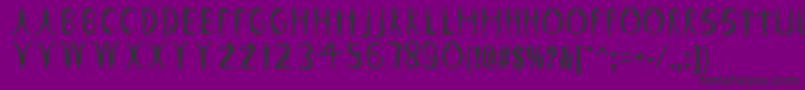 GymnasticsRegular Font – Black Fonts on Purple Background