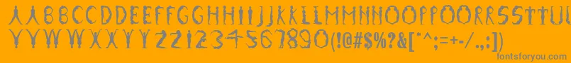 More about GymnasticsRegular Font GymnasticsRegular Font – Gray Fonts on Orange Background