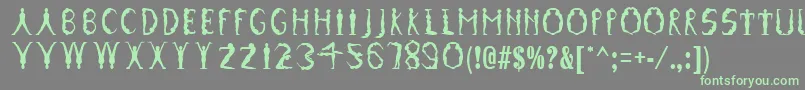 Police GymnasticsRegular – polices vertes sur fond gris