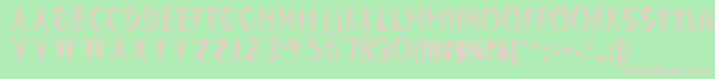 GymnasticsRegular Font – Pink Fonts on Green Background