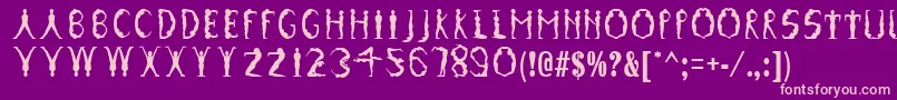 GymnasticsRegular Font – Pink Fonts on Purple Background