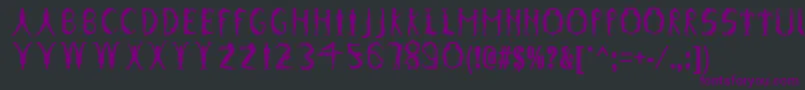 GymnasticsRegular Font – Purple Fonts on Black Background