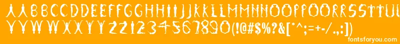 Police GymnasticsRegular – polices blanches sur fond orange
