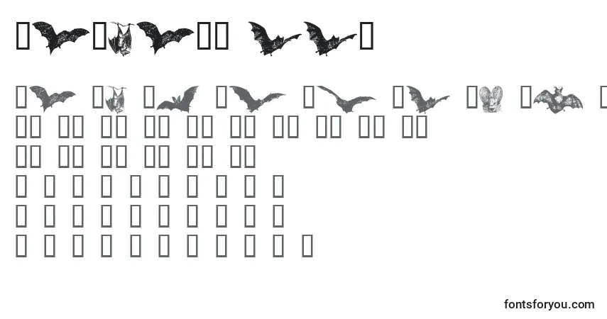 Czcionka Batbats ffy – alfabet, cyfry, specjalne znaki