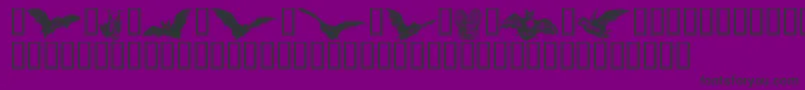 Police Batbats ffy – polices noires sur fond violet