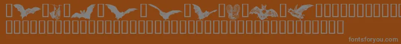 Batbats ffy Font – Gray Fonts on Brown Background