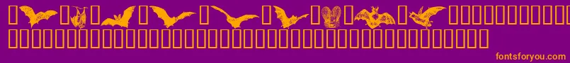 Batbats ffy Font – Orange Fonts on Purple Background