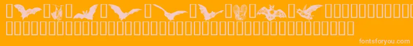 Fonte Batbats ffy – fontes rosa em um fundo laranja
