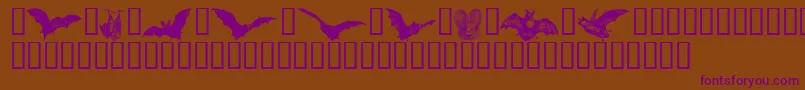 Batbats ffy Font – Purple Fonts on Brown Background