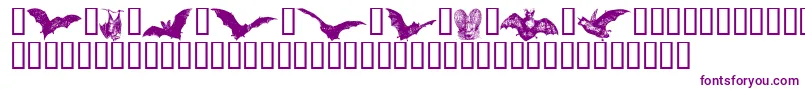 フォントBatbats ffy – 白い背景に紫のフォント