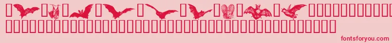 Batbats ffy Font – Red Fonts on Pink Background