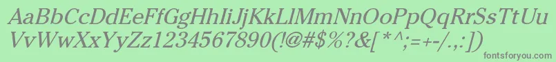 fuente CheltenhamNormalItalic – Fuentes Grises Sobre Fondo Verde