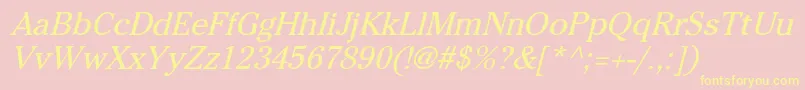 fuente CheltenhamNormalItalic – Fuentes Amarillas Sobre Fondo Rosa