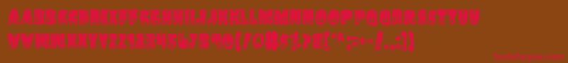 LandSharkCondensed Font – Red Fonts on Brown Background