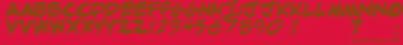 Police Adamb – polices brunes sur fond rouge
