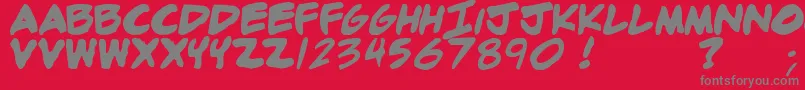 Adamb-Schriftart – Graue Schriften auf rotem Hintergrund