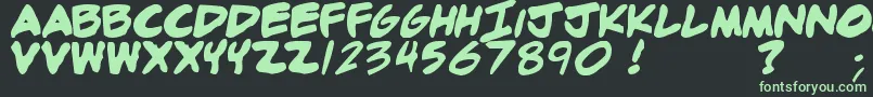 Adamb Font – Green Fonts on Black Background