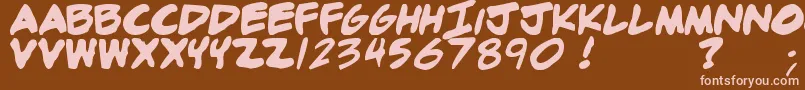 Adamb Font – Pink Fonts on Brown Background