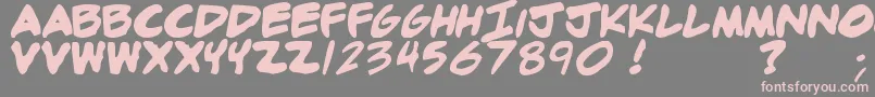Adamb Font – Pink Fonts on Gray Background