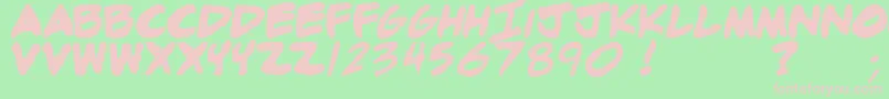 Шрифт Adamb – розовые шрифты на зелёном фоне