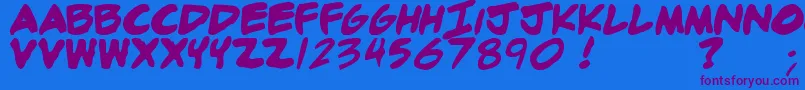 Adamb Font – Purple Fonts on Blue Background
