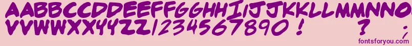 Adamb Font – Purple Fonts on Pink Background
