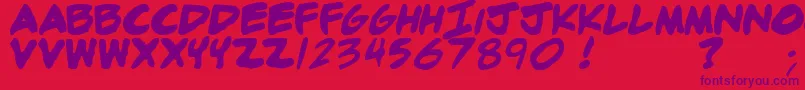 Adamb Font – Purple Fonts on Red Background