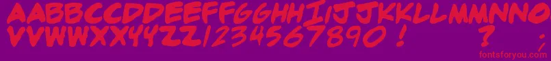 Adamb Font – Red Fonts on Purple Background