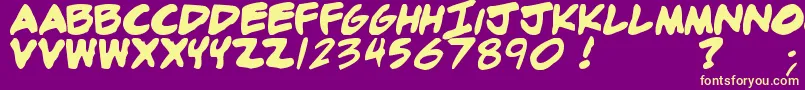 Adamb Font – Yellow Fonts on Purple Background