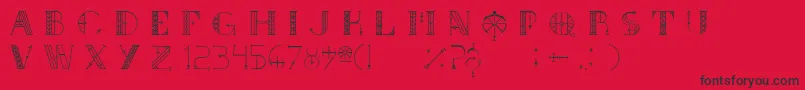fuente SouthRose – Fuentes Negras Sobre Fondo Rojo
