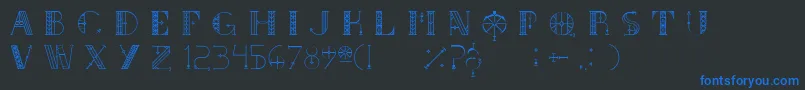 SouthRose Font – Blue Fonts on Black Background