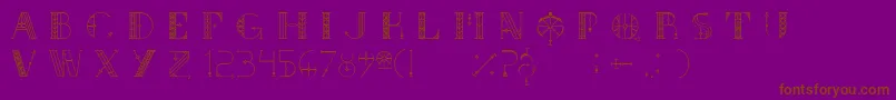Czcionka SouthRose – brązowe czcionki na fioletowym tle