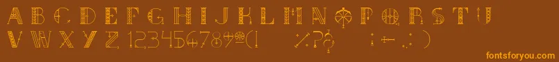 SouthRose Font – Orange Fonts on Brown Background