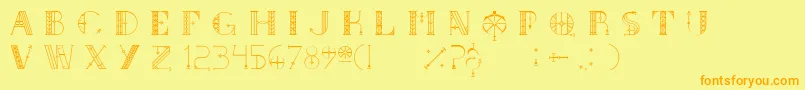 Czcionka SouthRose – pomarańczowe czcionki na żółtym tle