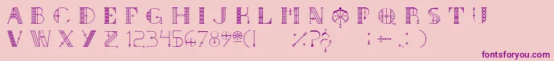 Police SouthRose – polices violettes sur fond rose