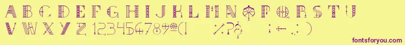 SouthRose Font – Purple Fonts on Yellow Background