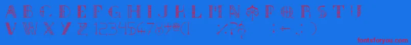 SouthRose Font – Red Fonts on Blue Background